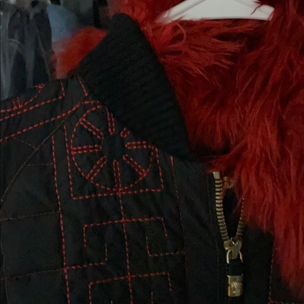 Versace Alpaca Fur Collar Puff Jacket RUNWAY 40/6 - Picture 8 of 10